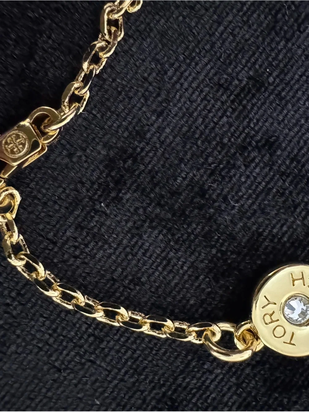 Tory Burch Gold 'LOVE' Link Necklace & bracelet set - Gold Square Letter Charms